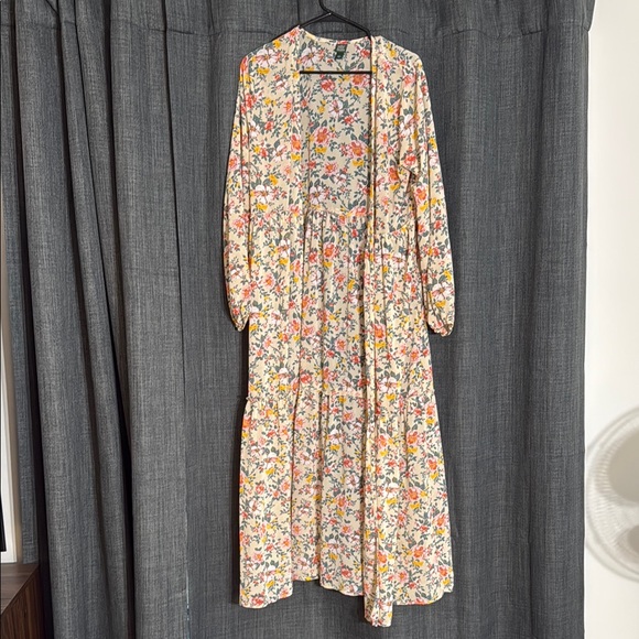 wild fable multicolored sheer duster with bishop sleeves - Picture 1 of 4